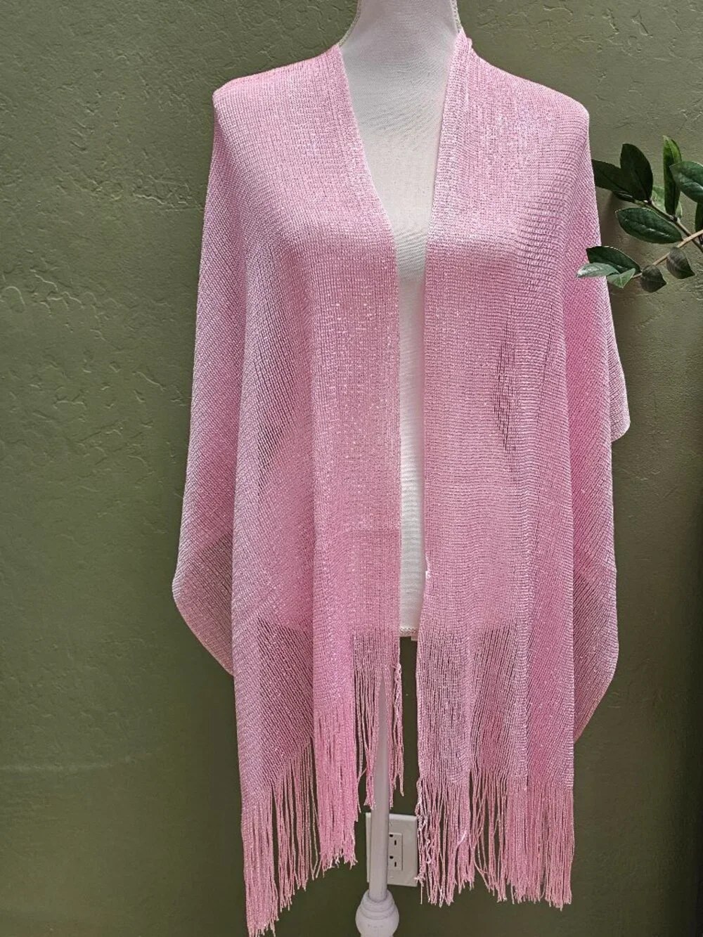 Pink Shimmer and Shine Scarf Shawl Wrap NWT